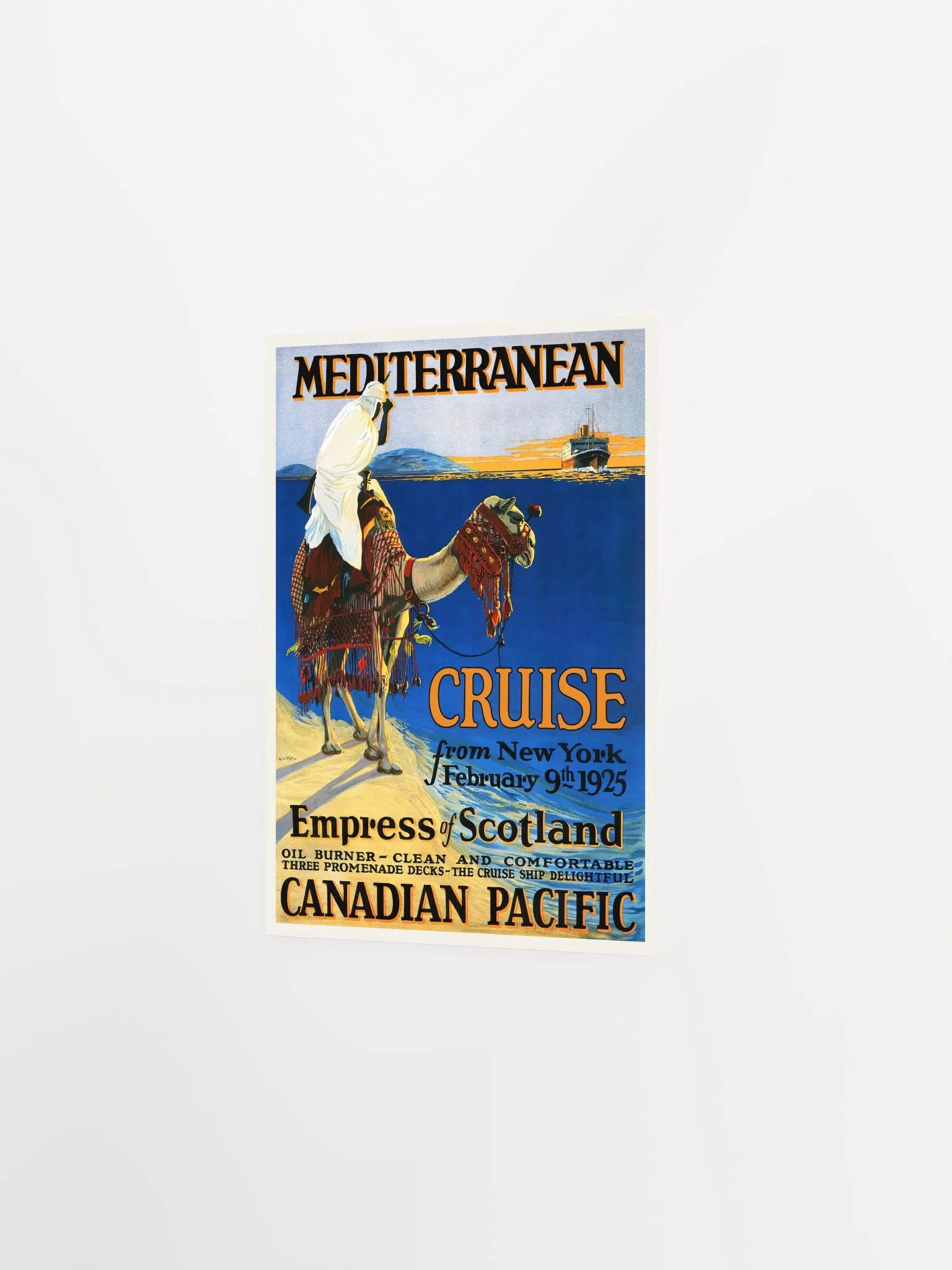 Algeria. Mediterranean Cruise, 1925 — retro vintage travel poster, retro travel art, retro travel wall art product image (7)