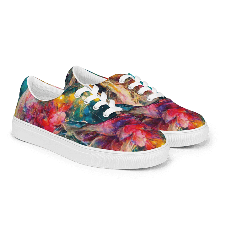 men's cosmic blossom lace-up canvas shoes product image (2)