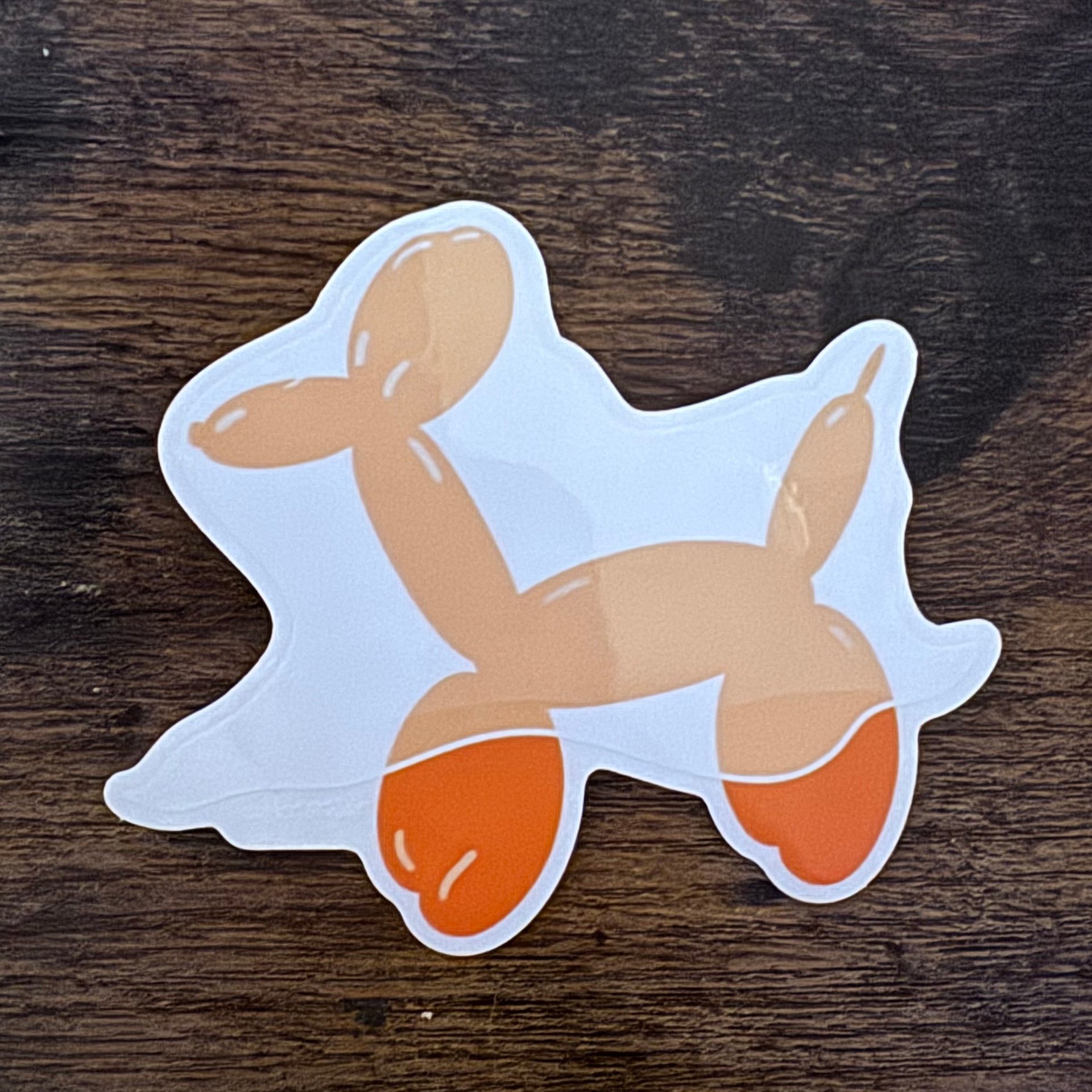 Balloon Dog Ghost Clear Sticker product image (3)