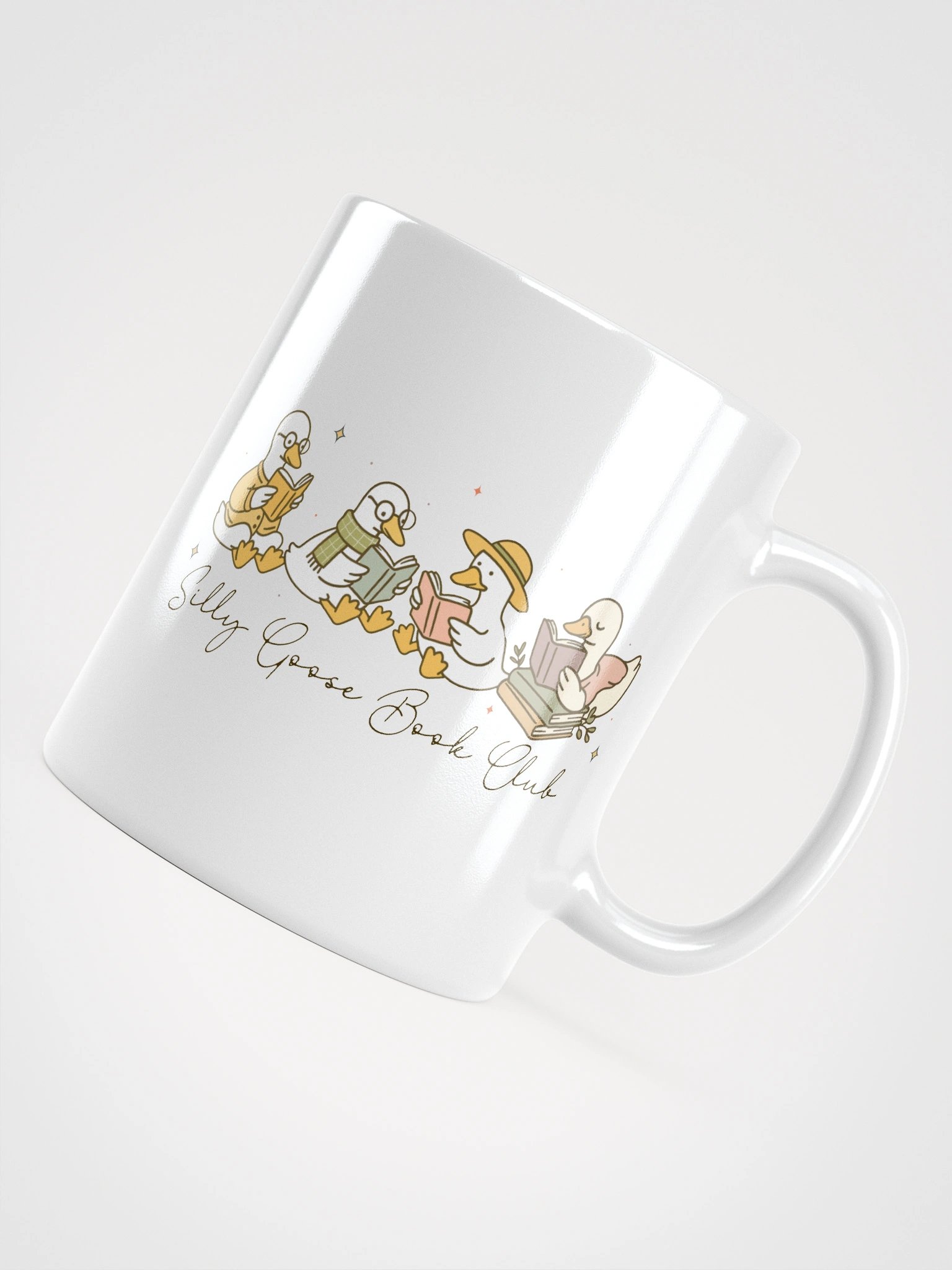 Silly Goose Book Club Glossy Mug product image (5)