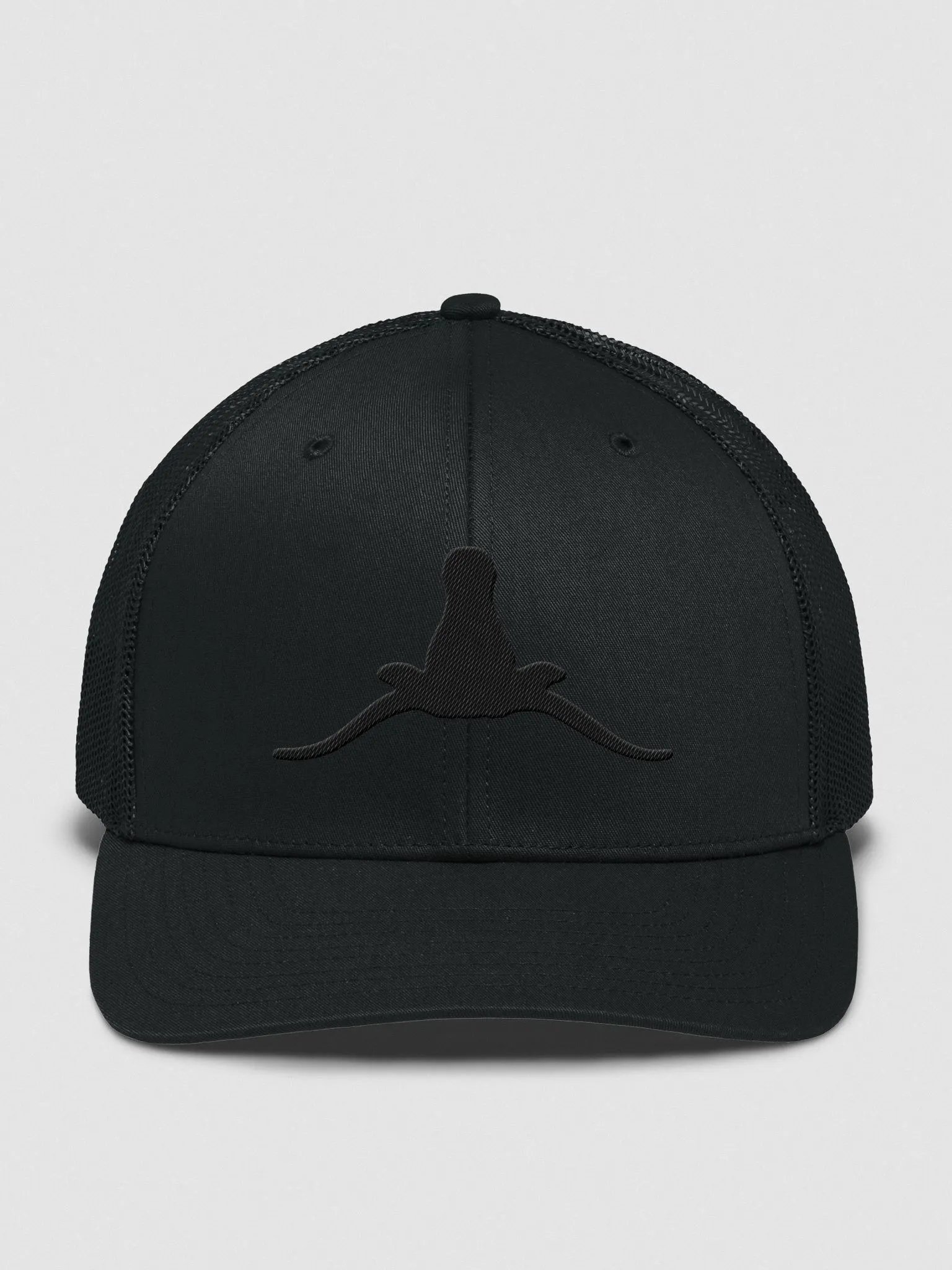 Richardson Black Stitch Horns Down Trucker Cap product image (6)