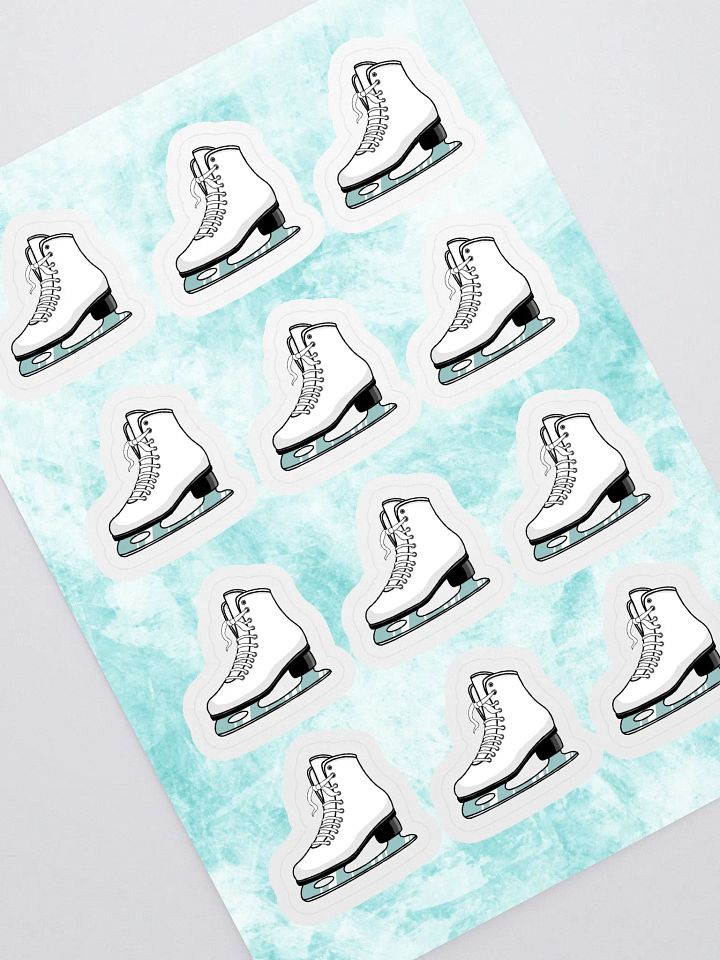 White Ice Skates Sticker Sheet product image (1)
