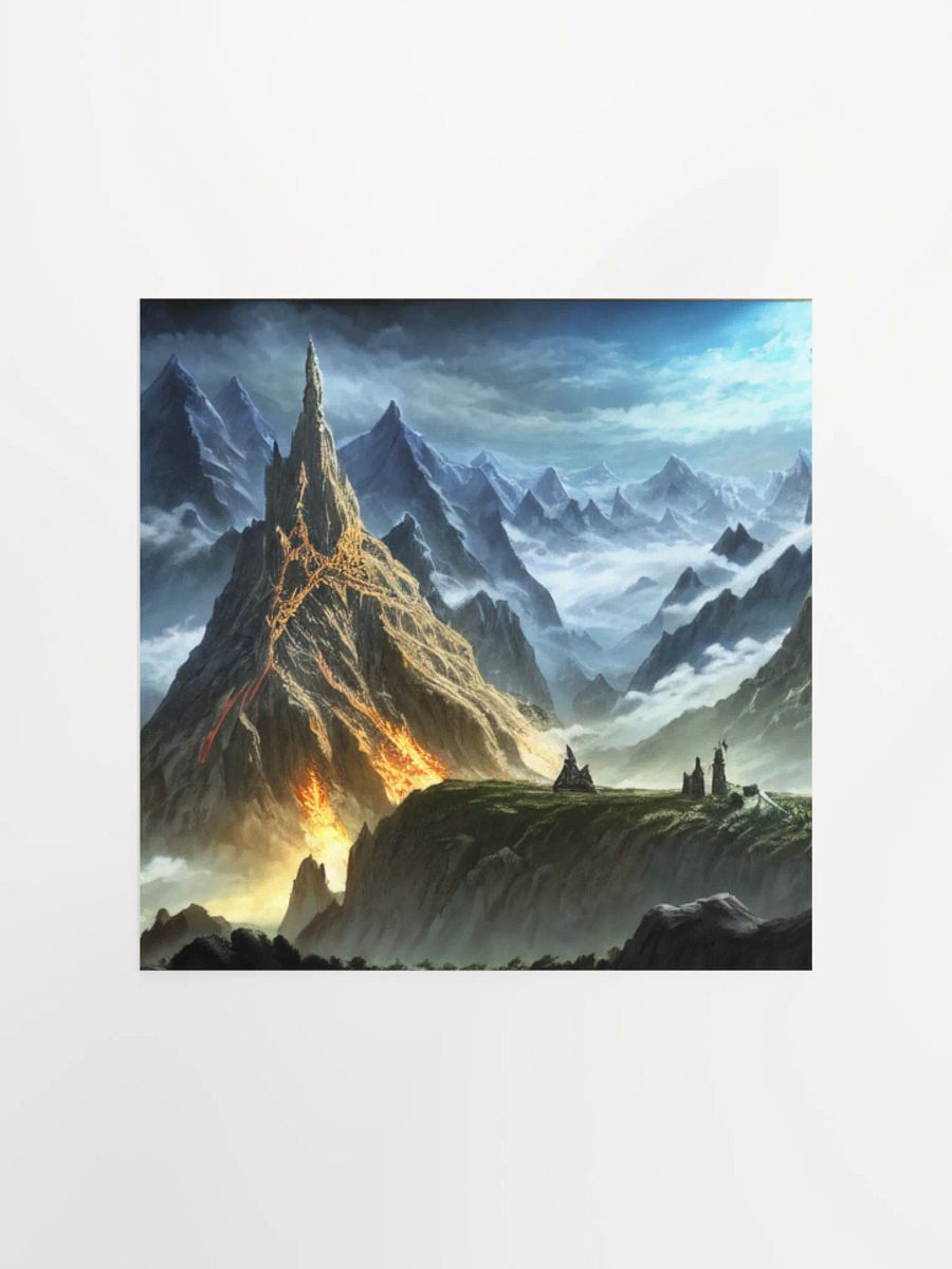 Fiery Mountain Majesty Lord Of The Rings Anime Concept Art Poster product image (2)