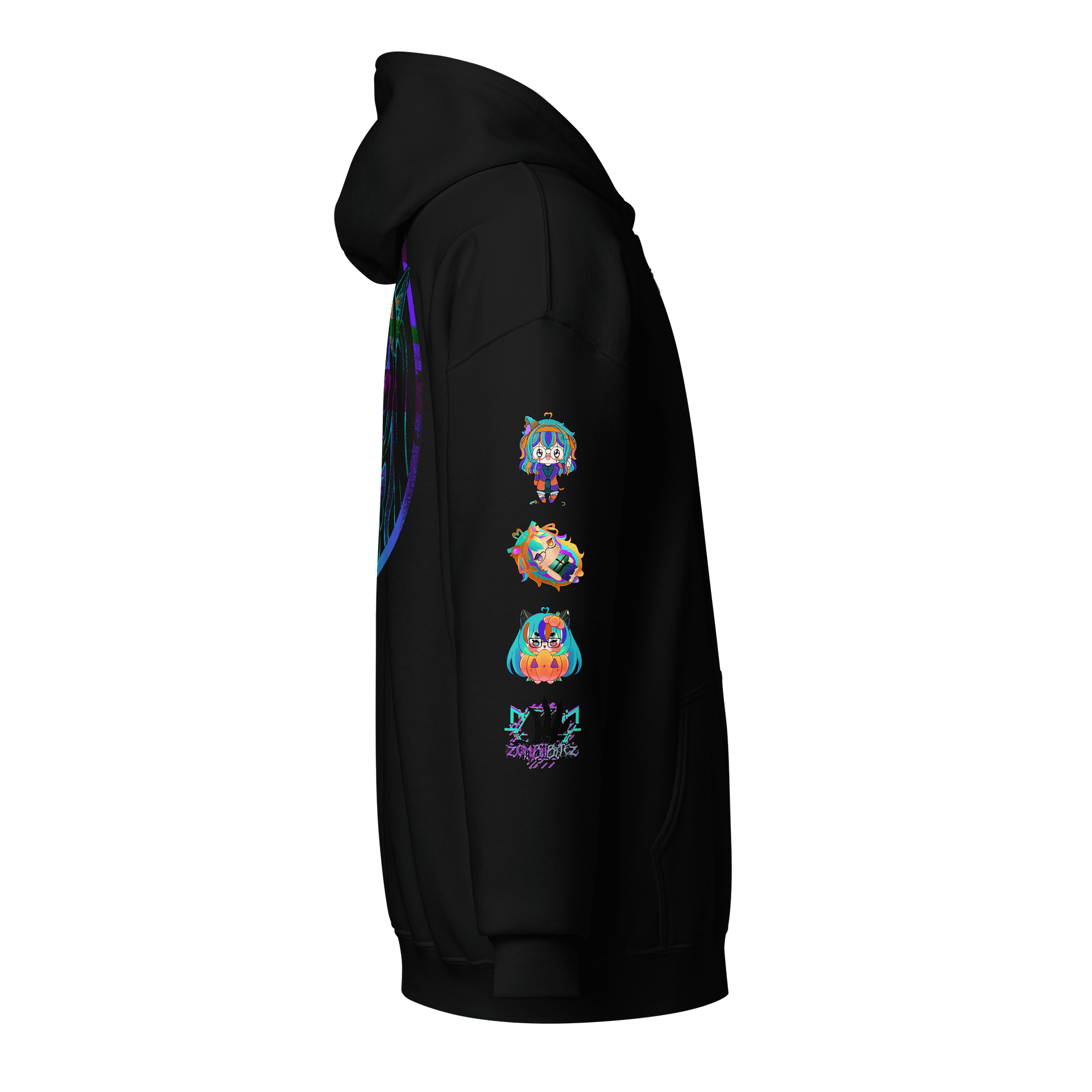glitch stamp zip up hoodie product image (4)