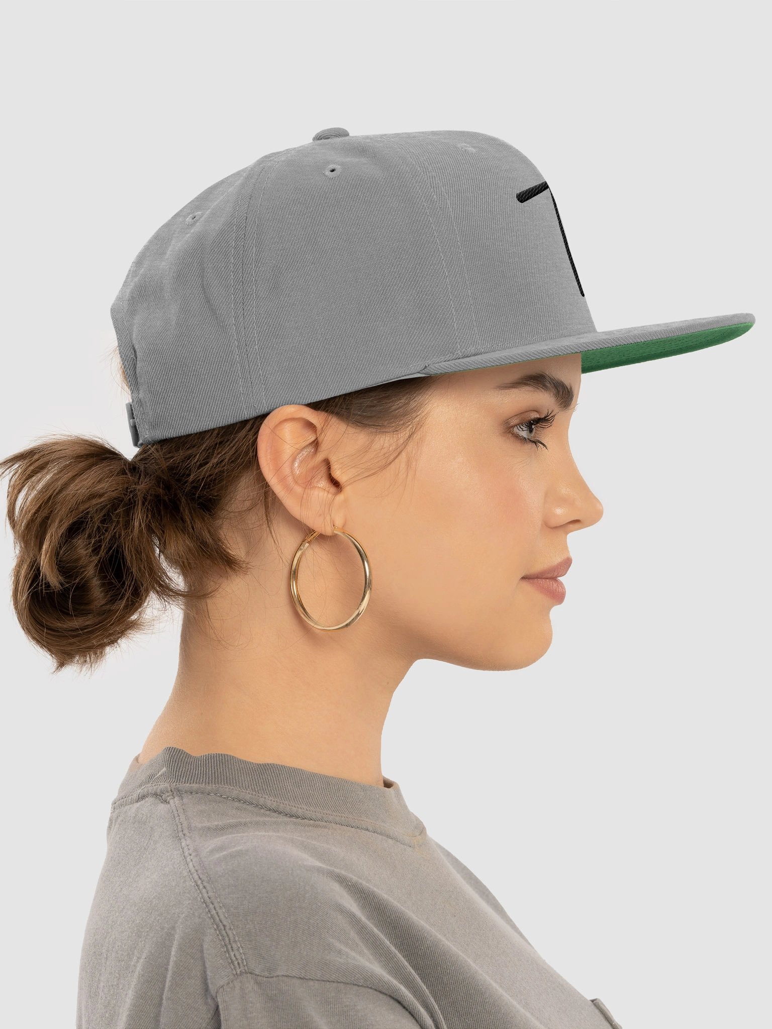 Cast Snapback — in Heather Grey + Charcoal product image (6)