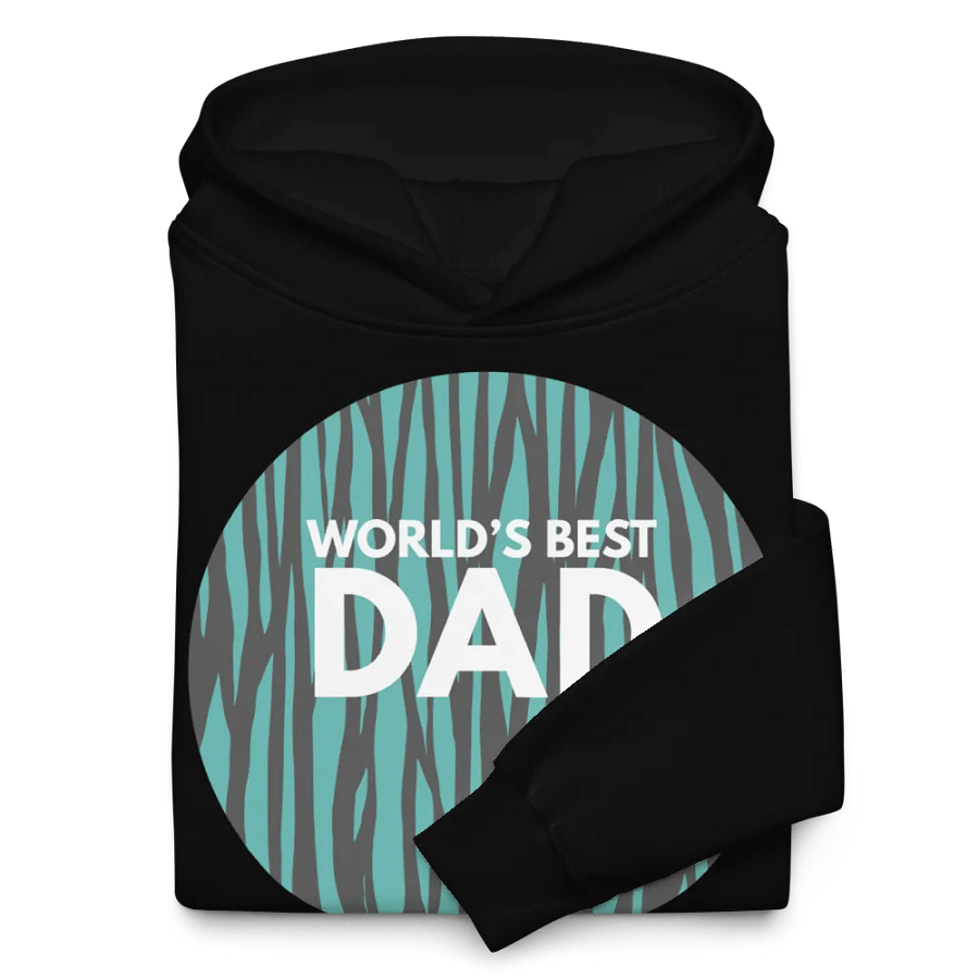 World's Best Dad Teal Stripe eco Hoodie product image (10)
