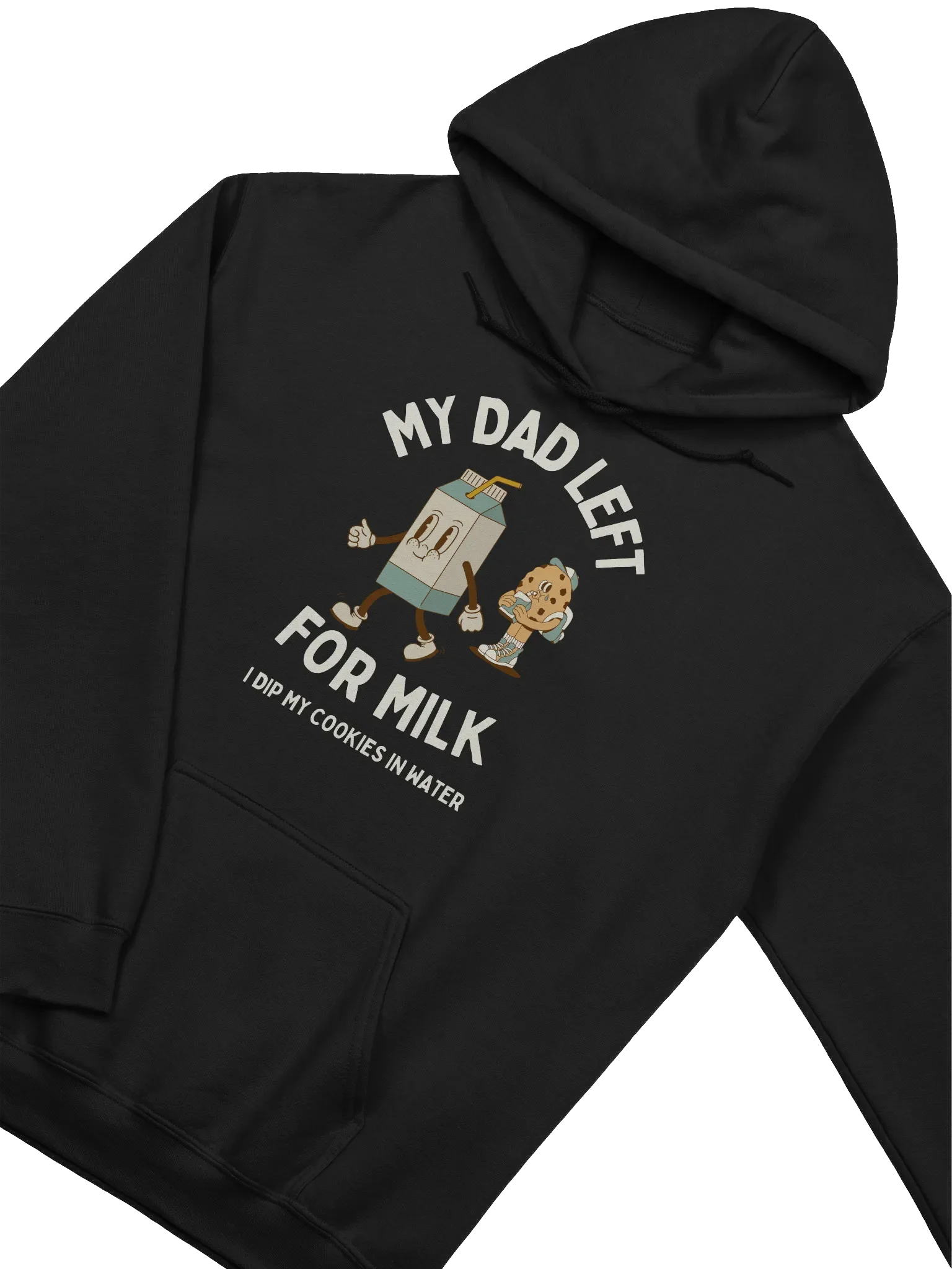 My Dad Left For Milk Hoodie - Dark Color product image (2)