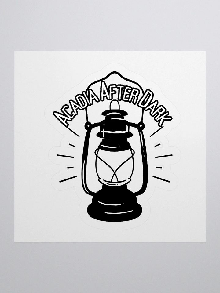 Acadia After Dark Lantern Sticker Old School Black & White product image (2)