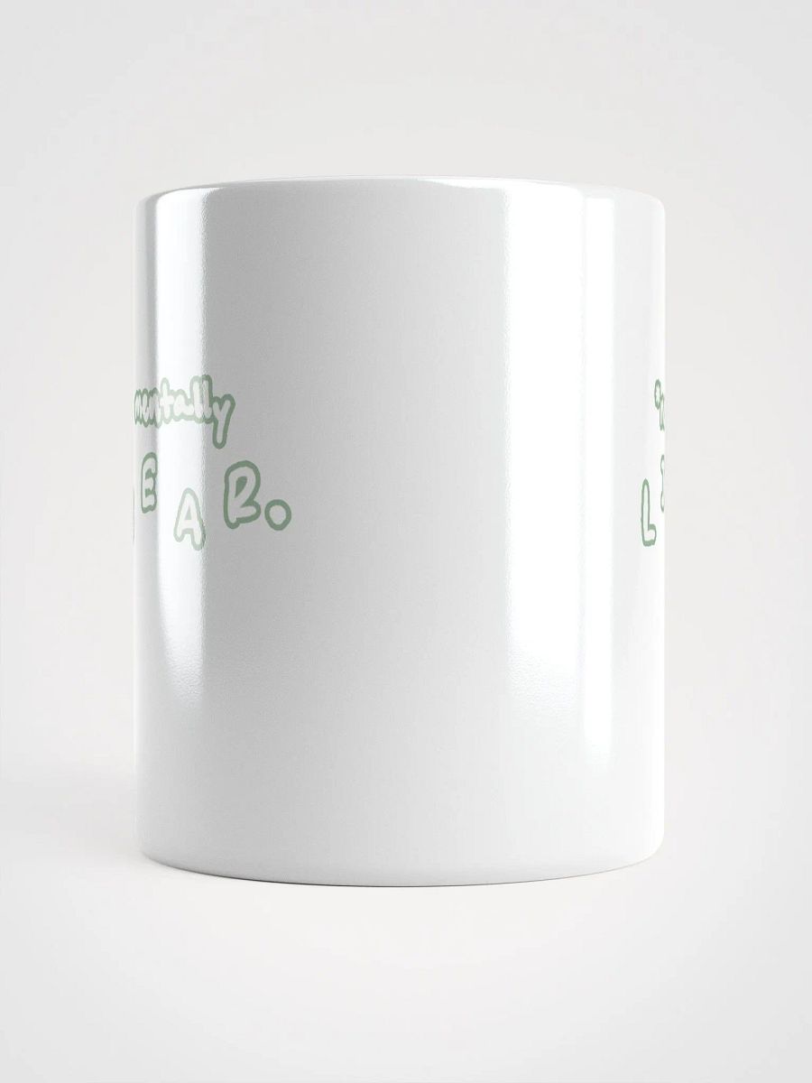*not* mentally linear (lined design, #96B697) glossy white mug product image (10)