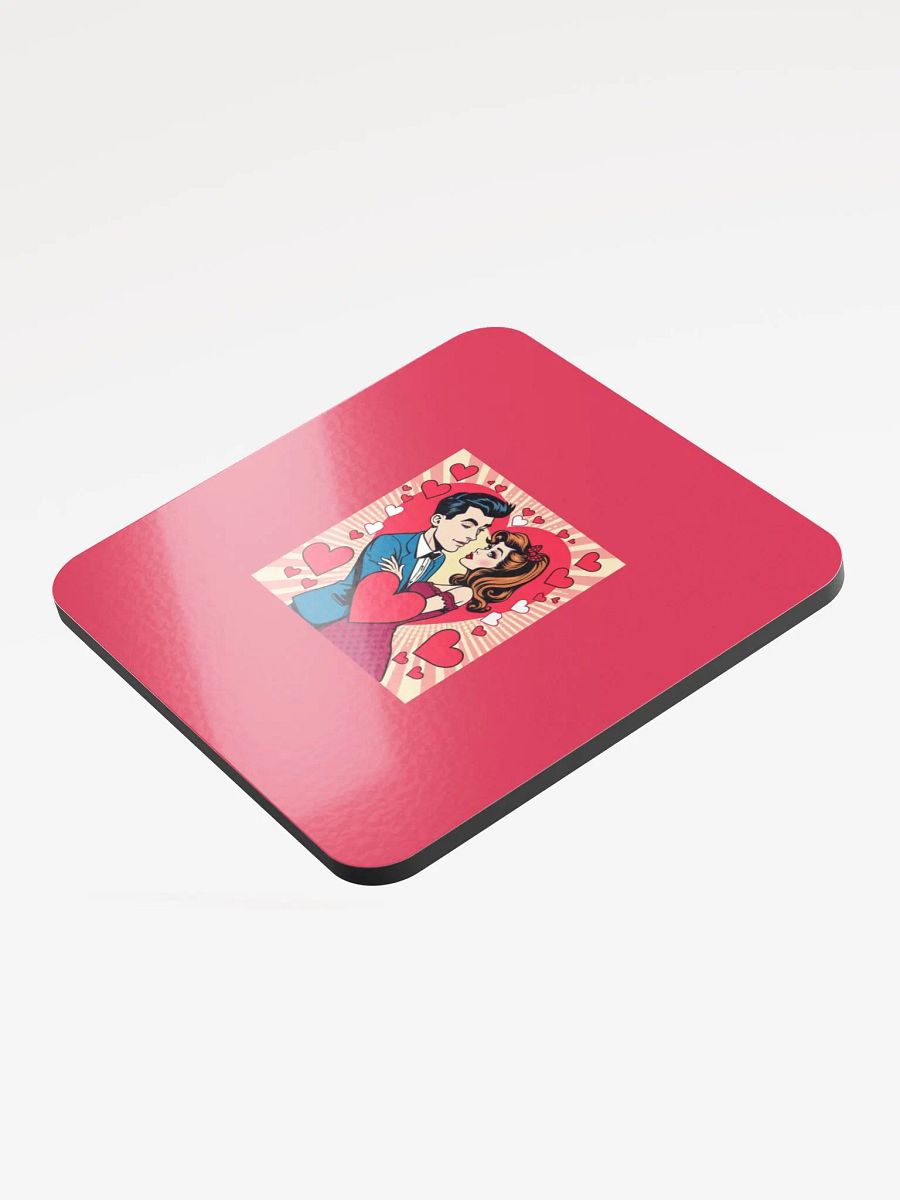 Romantic Embrace Pop Art Coaster Set product image (3)