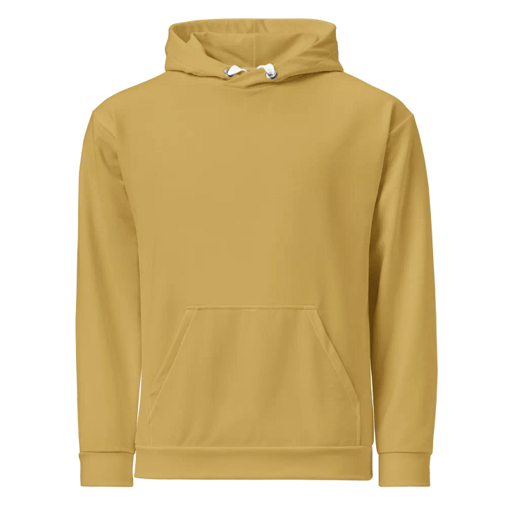 Plain Medium Dark Yellow Light Summer Unisex Recycled Polyester Heavyweight Premium Hoodie by Treasure Pie product image (1)