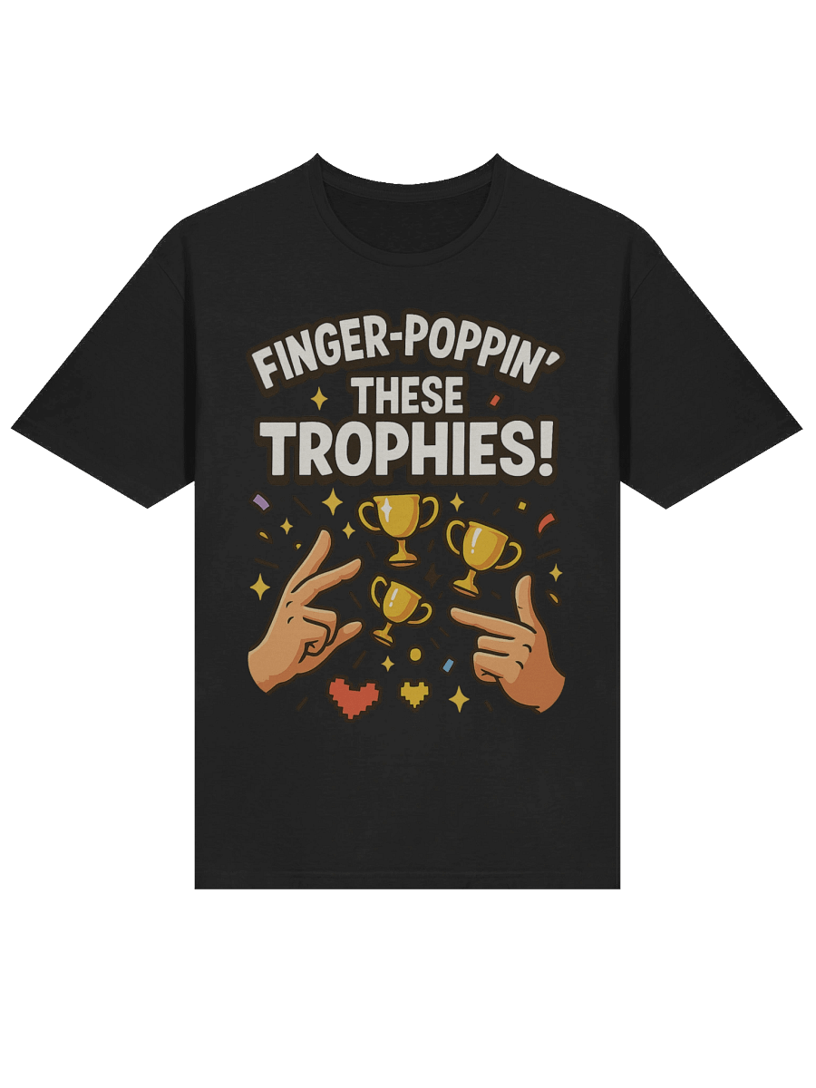 Finger-Poppin’ These Trophies – Funny PlayStation Gamer Achievement T-Shirt product image (3)