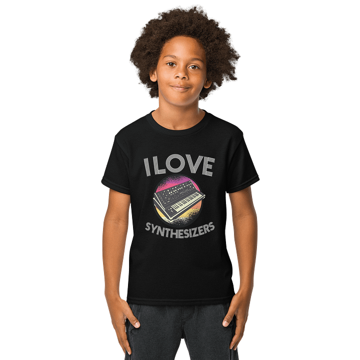I Love Synthesizers Funny T-Shirt For Kids product image (1)