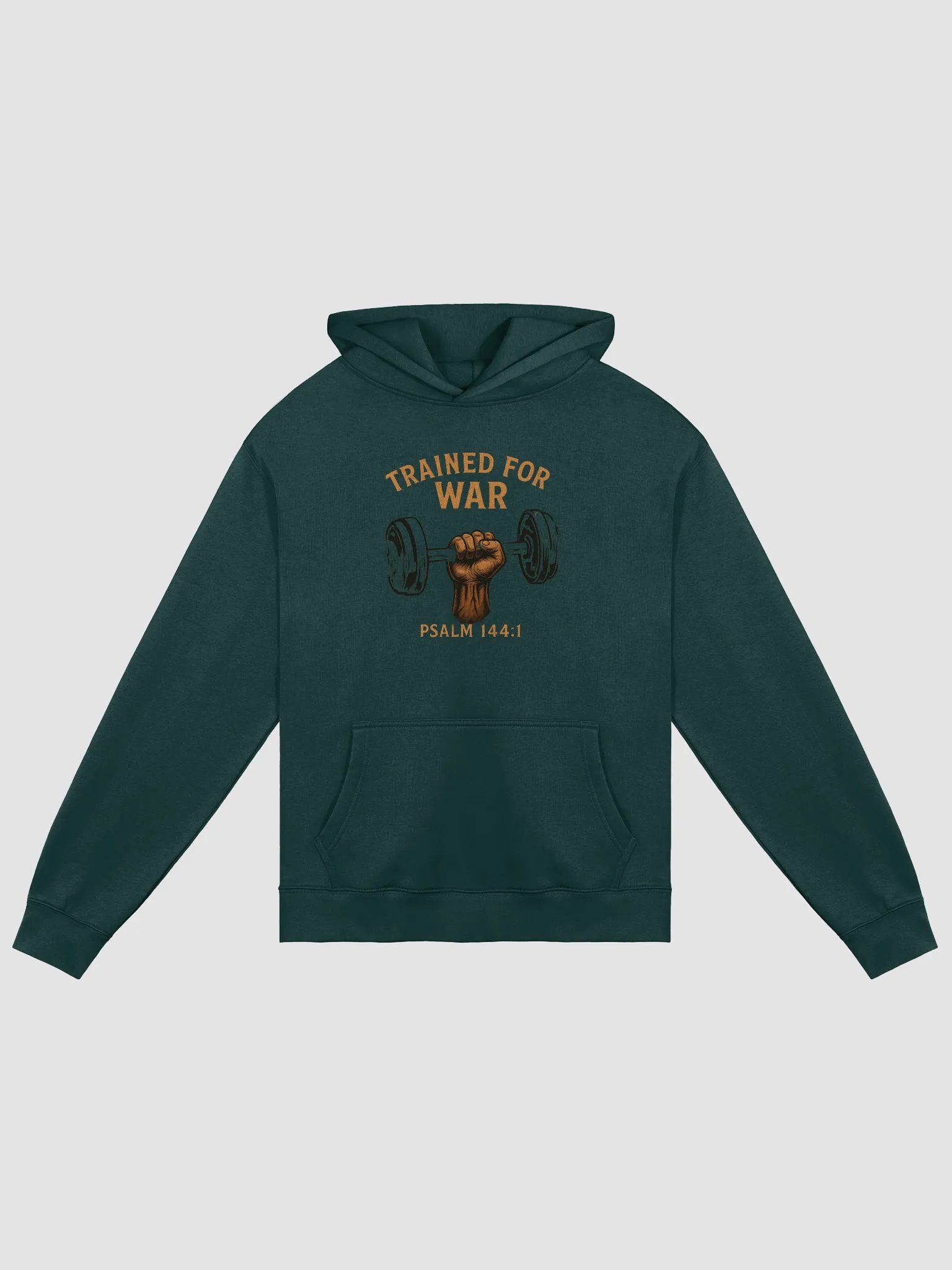 Trained for War minimalist hoodie product image (1)