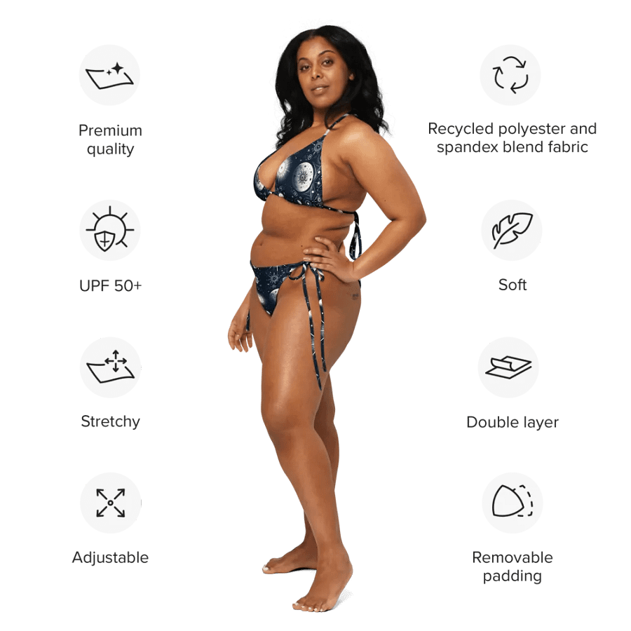 All-Over Print Recycled String Bikini product image (4)