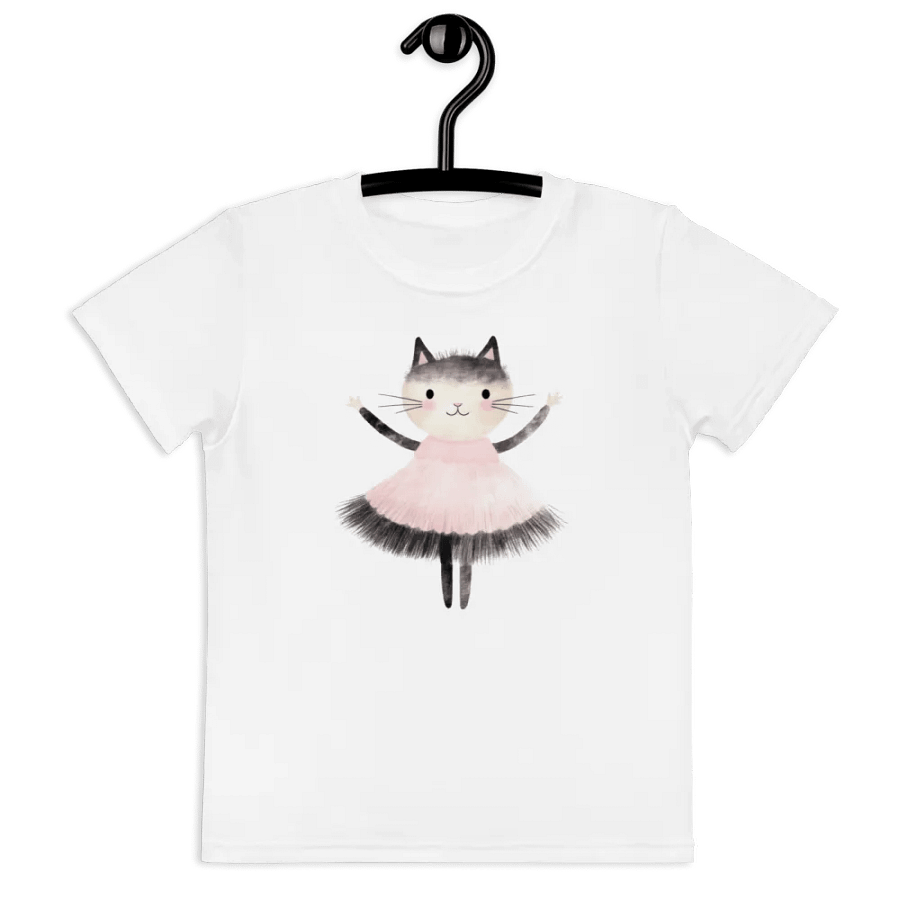 Girl's Purrfect Ballerina Printed T-Shirt product image (9)
