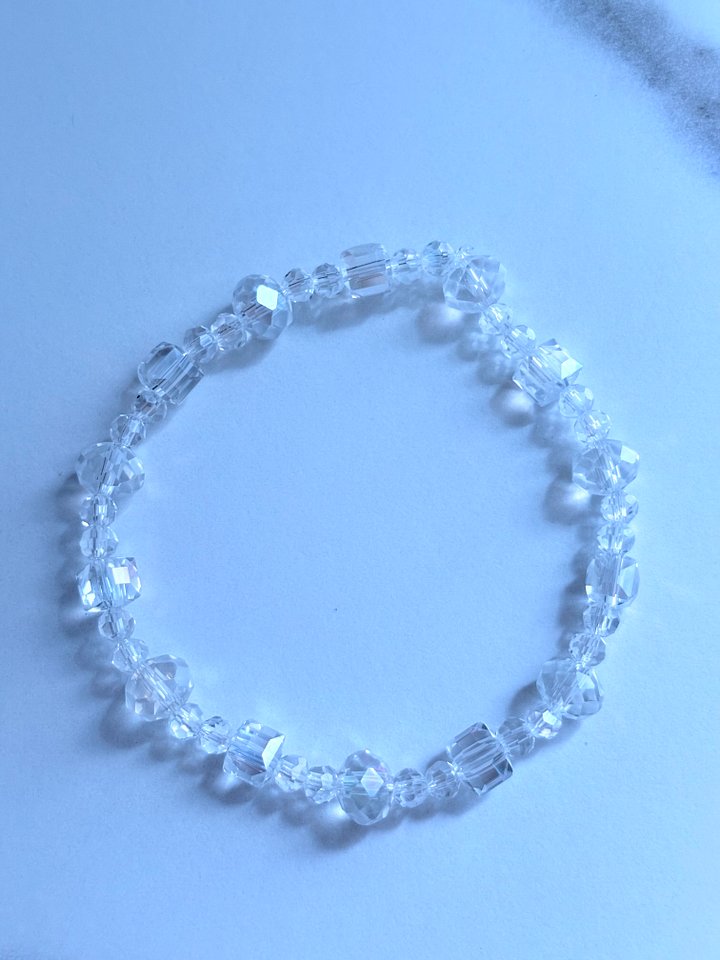 Handmade 7.5" Crystal Bead Stretch Bracelet | Coastal Charm Jewelry by Monique Faella Designs™ | MFD-00165 product image (1)