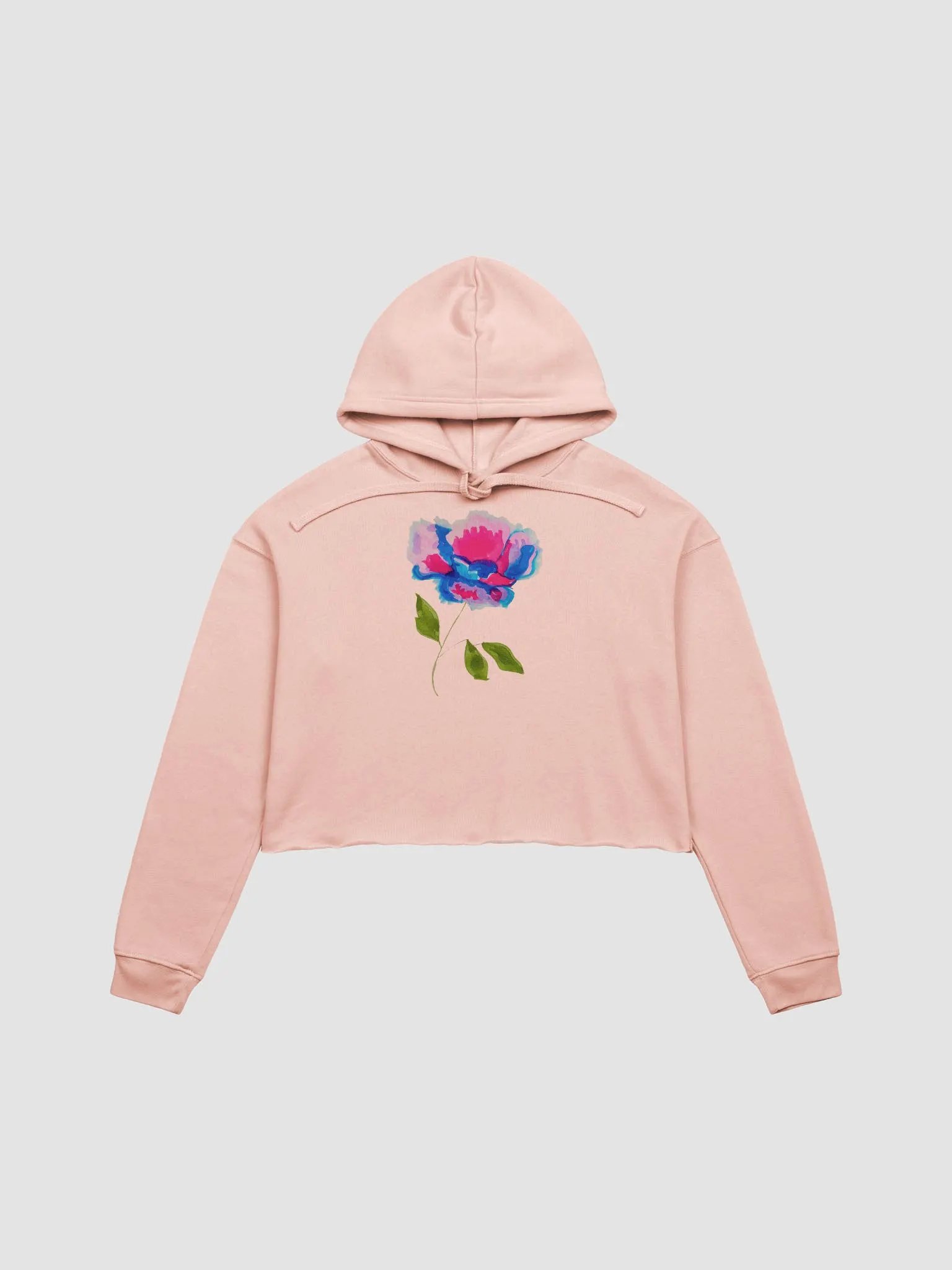 Watercolour Flower Crop Hoodie product image (2)