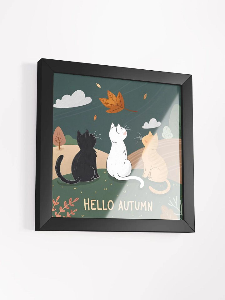 Hello Autumn Cats Framed Matte Poster product image (5)