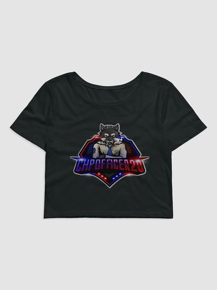 Wolf Police Officer Neon Emblem Crop Tee product image (1)