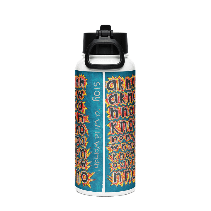 A Wild Woman Stainless Steel Water Bottle with a Straw Lid product image (2)