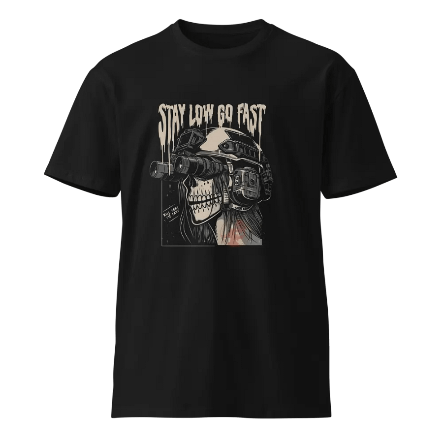 Stay Low Go Fast Military Skeleton T-Shirt product image (2)