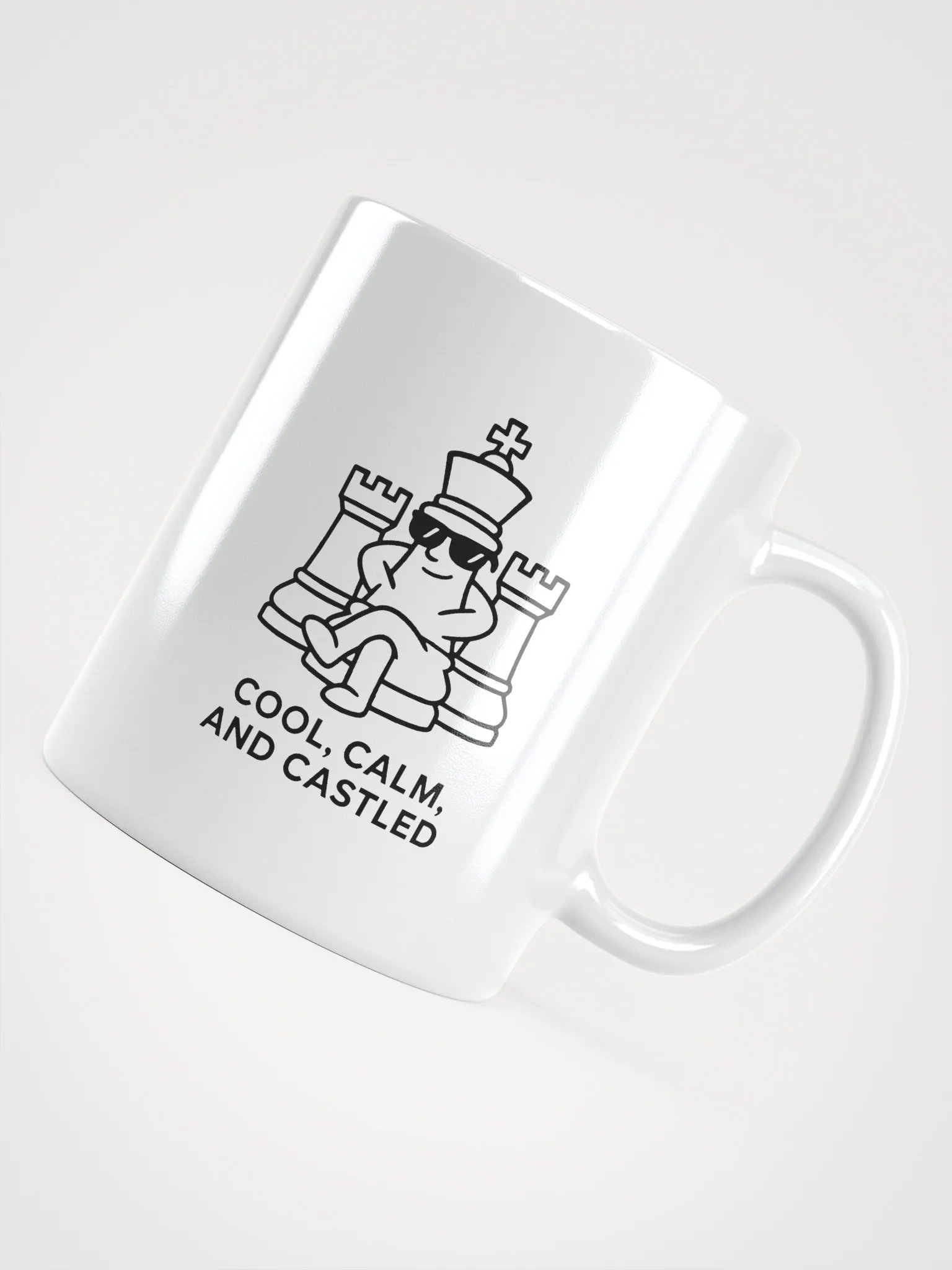 Cool, Calm, and Castled - White Glossy Mug product image (4)