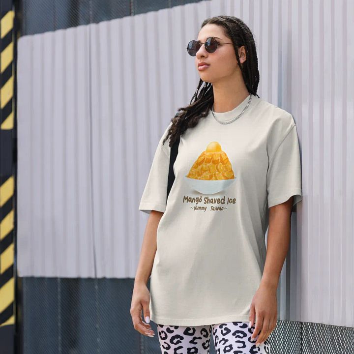 Summer dessert_Taiwan mango shaved ice Oversized T-Shirt product image (1)