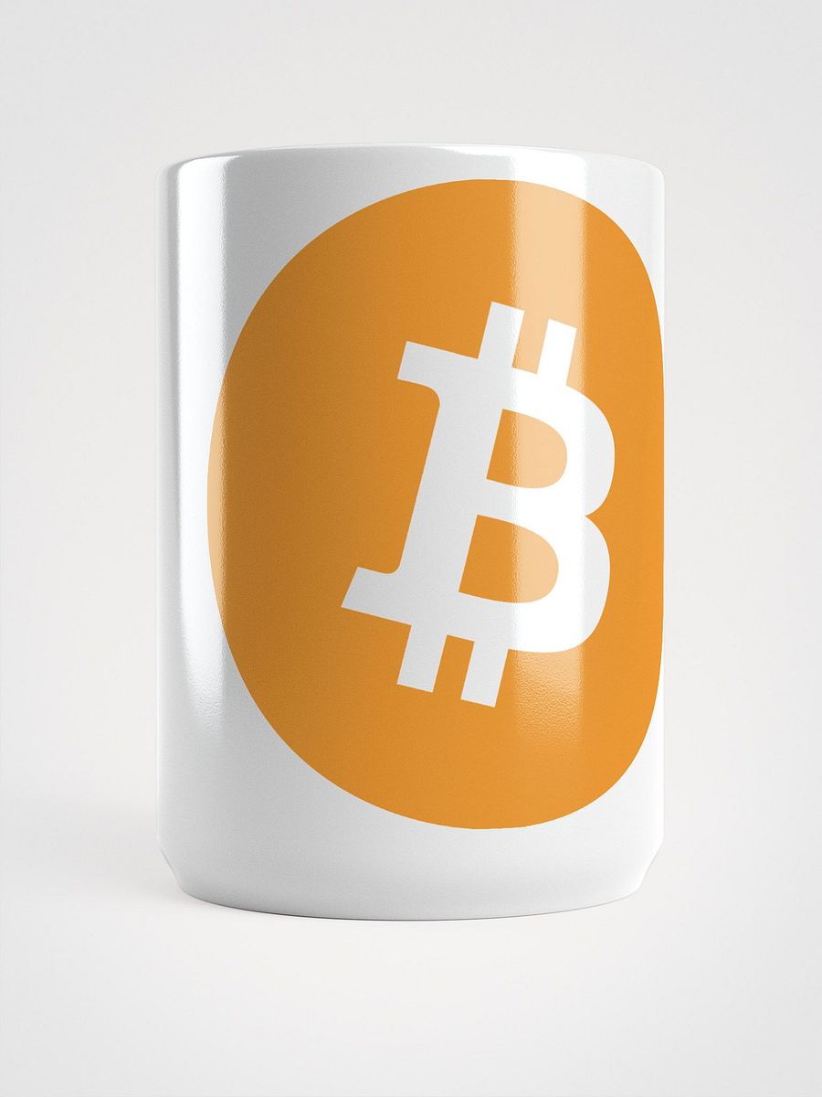 Bitcoin Symbol White Glossy Mug product image (5)