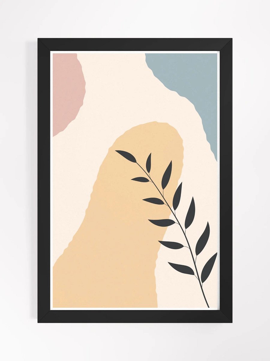 Pastel Leafy Silhouette Framed Poster product image (4)