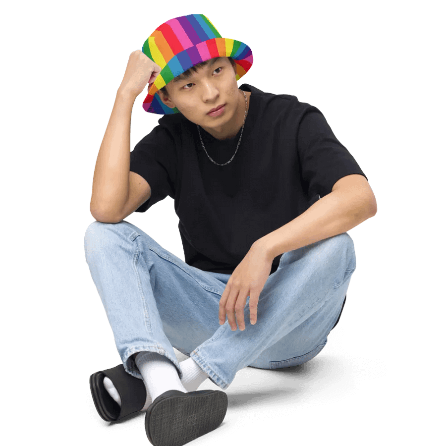 1978 Rainbow Pride Flag = 8-Color - All-Over Print Bucket Hat product image (6)