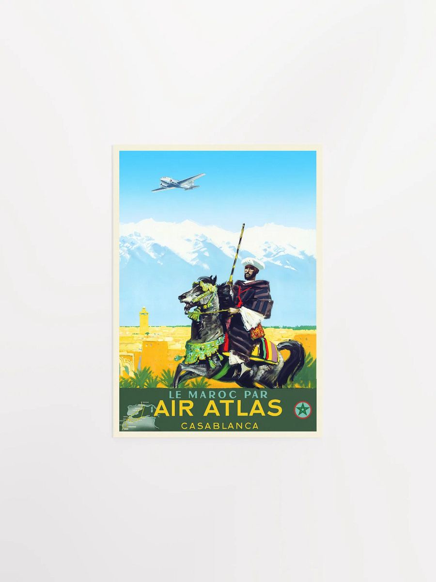 Morocco, Air Atlas, 1950s — retro travel poster, vintage travel print product image (7)