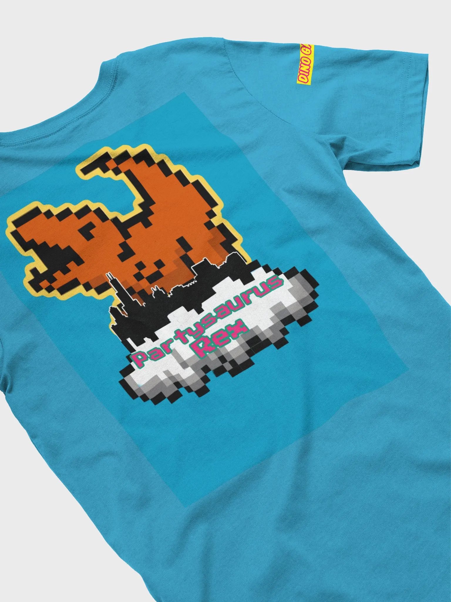 8 Bit Partysaurus Rex Tee Aqua product image (5)