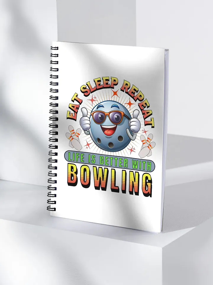 Eat Sleep Repeat Thumbs Up Bowling Ball Spiral Notebook product image (1)