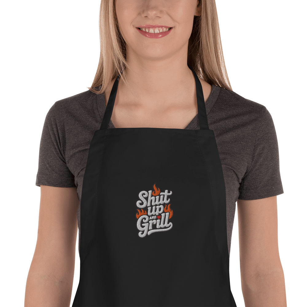 Shut Up and Grill Embroidered Cooking Apron product image (1)