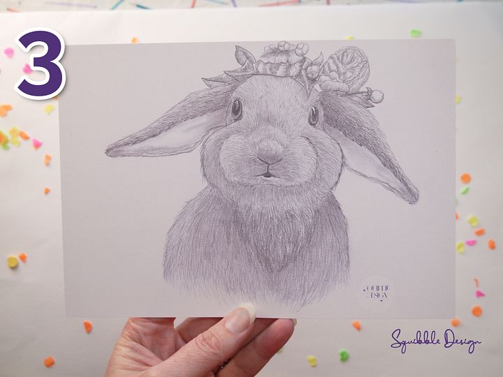 Supporter Print - Graphite Bunny product image (1)