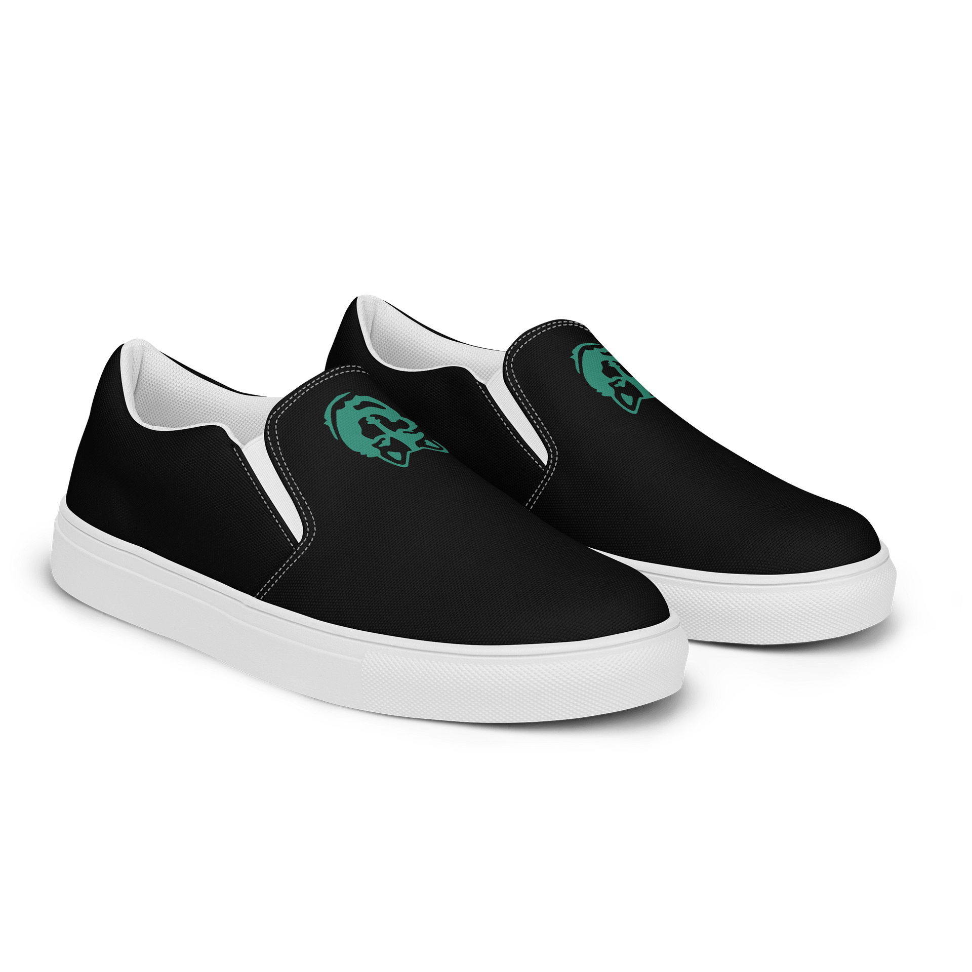 Black "Wolf" Women's Canvas Slip-Ons product image (2)