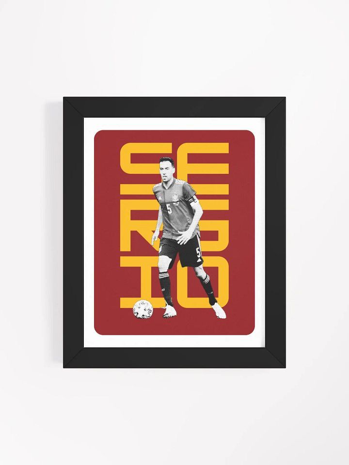 Sergio Busquets BW Spain Name Art Framed Print product image (2)