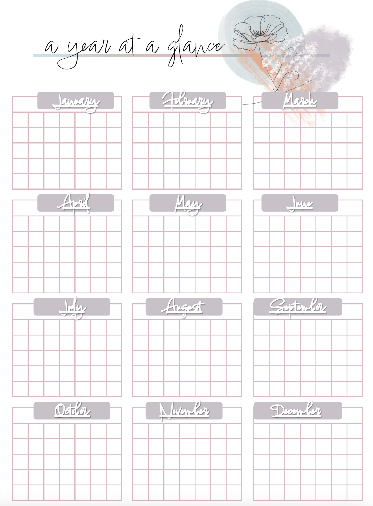 This Years Master Plan - Undated Yearly Planner - 8.5x11 Printable product image (2)