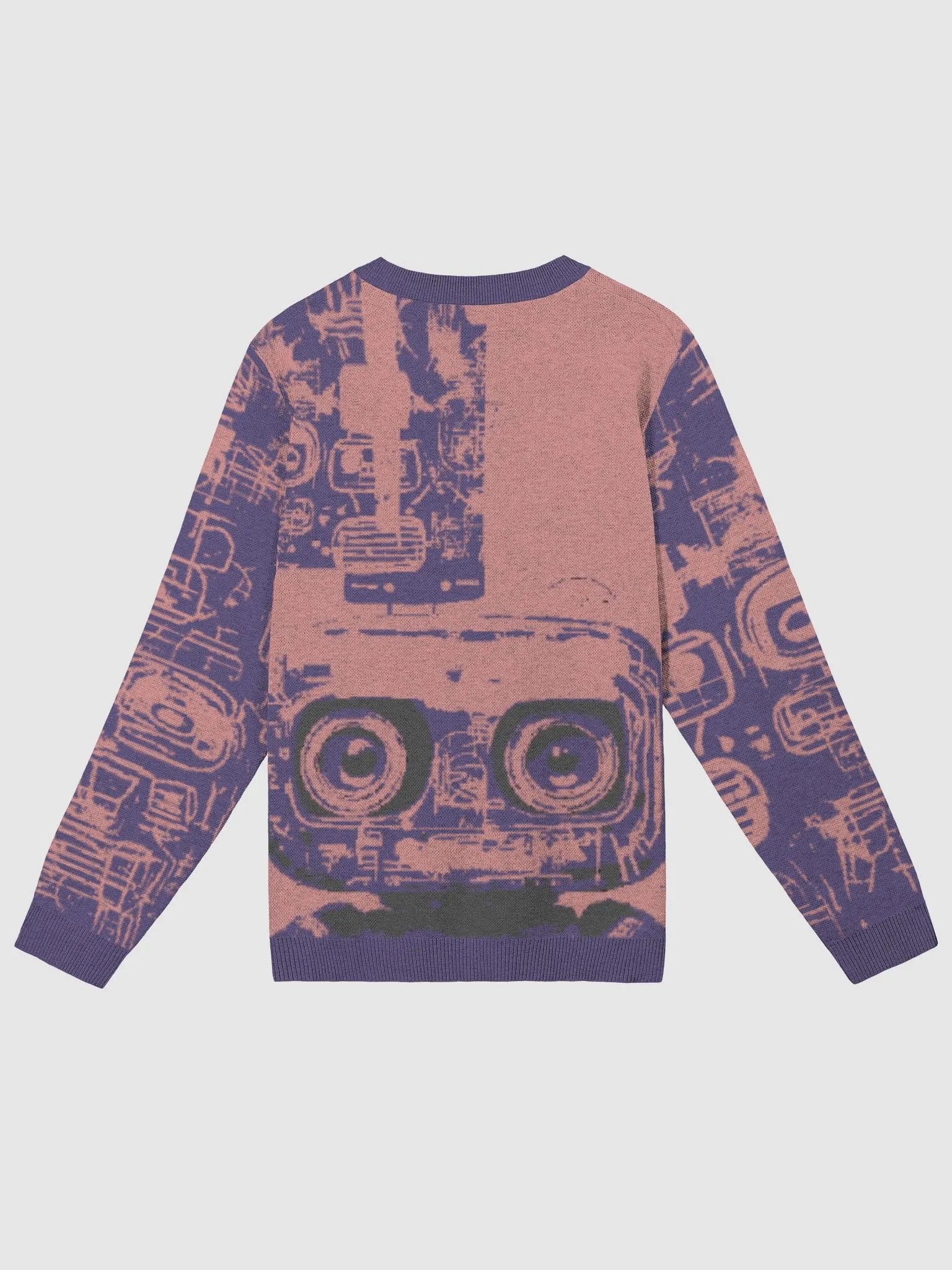 Coral Plum St®èétwise Mechanical Graffiti Crewneck Sweater product image (2)