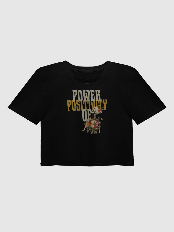 The Power of Positivity Floral Skeleton Y2K Baby Tee - Gothic Grunge Aesthetic product image (4)