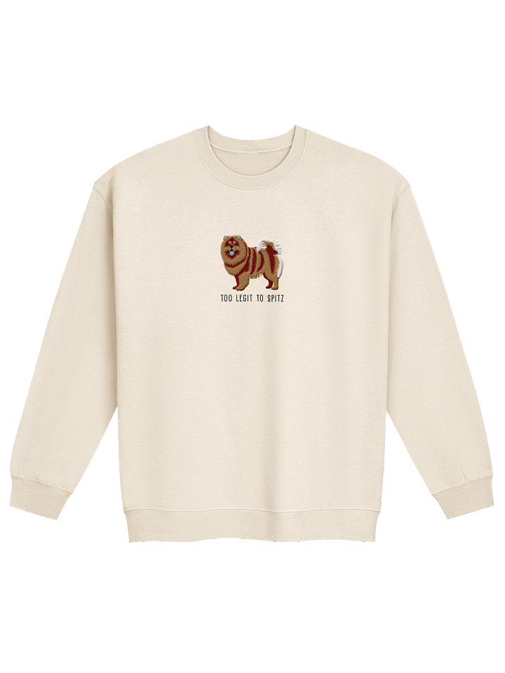 Too Legit to Spitz Sweatshirt (Embroidered) of a Chow Chow(Tan) product image (21)