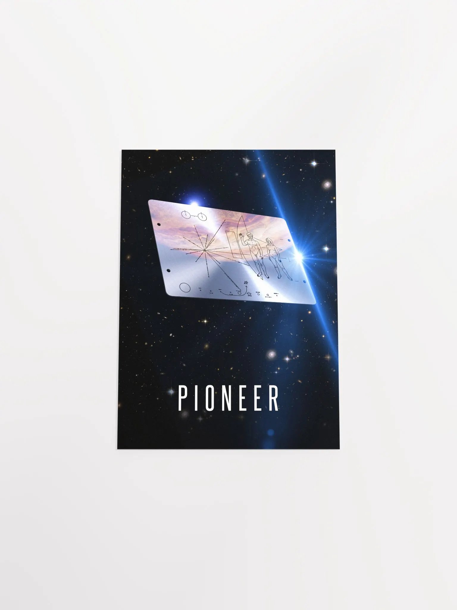 NASA Pioneer 10 plaque, 3D — space poster, science print product image (7)