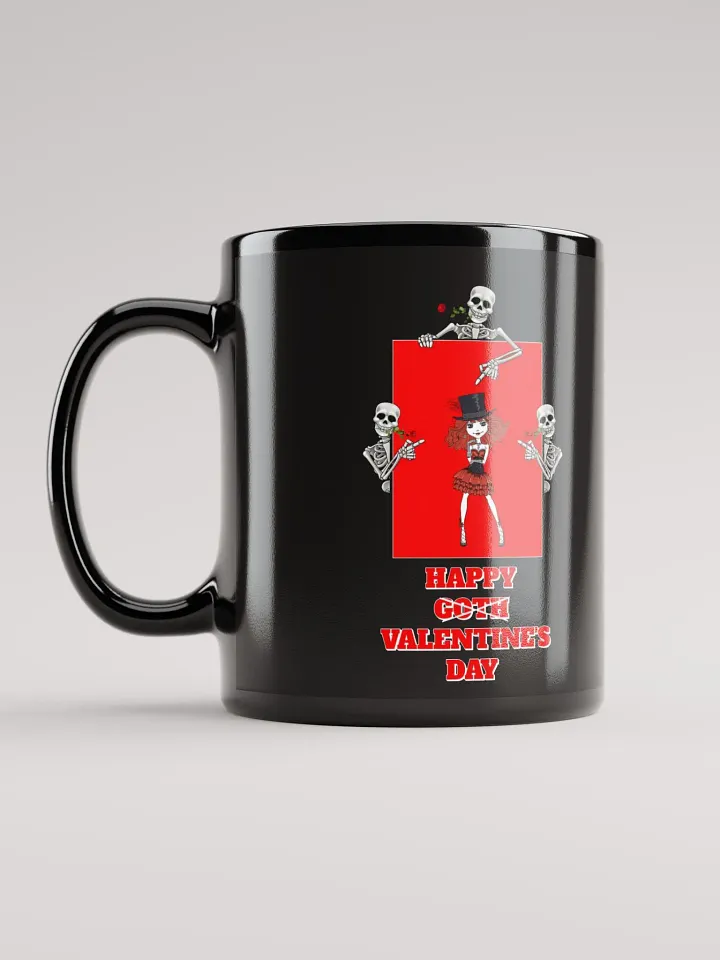 Happy Goth Valentine's Day Black Mug product image (4)
