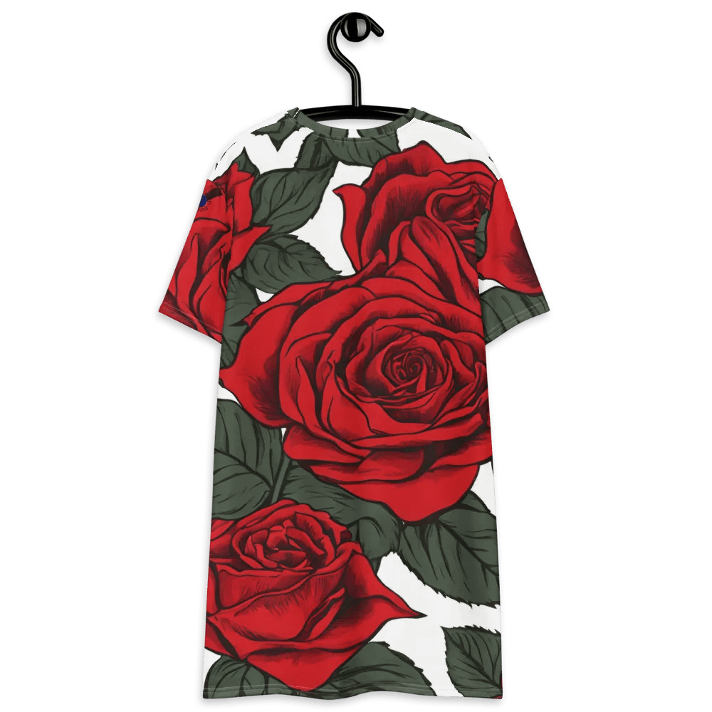 Red Rose Rhapsody All-Over T-Shirt Dress product image (8)