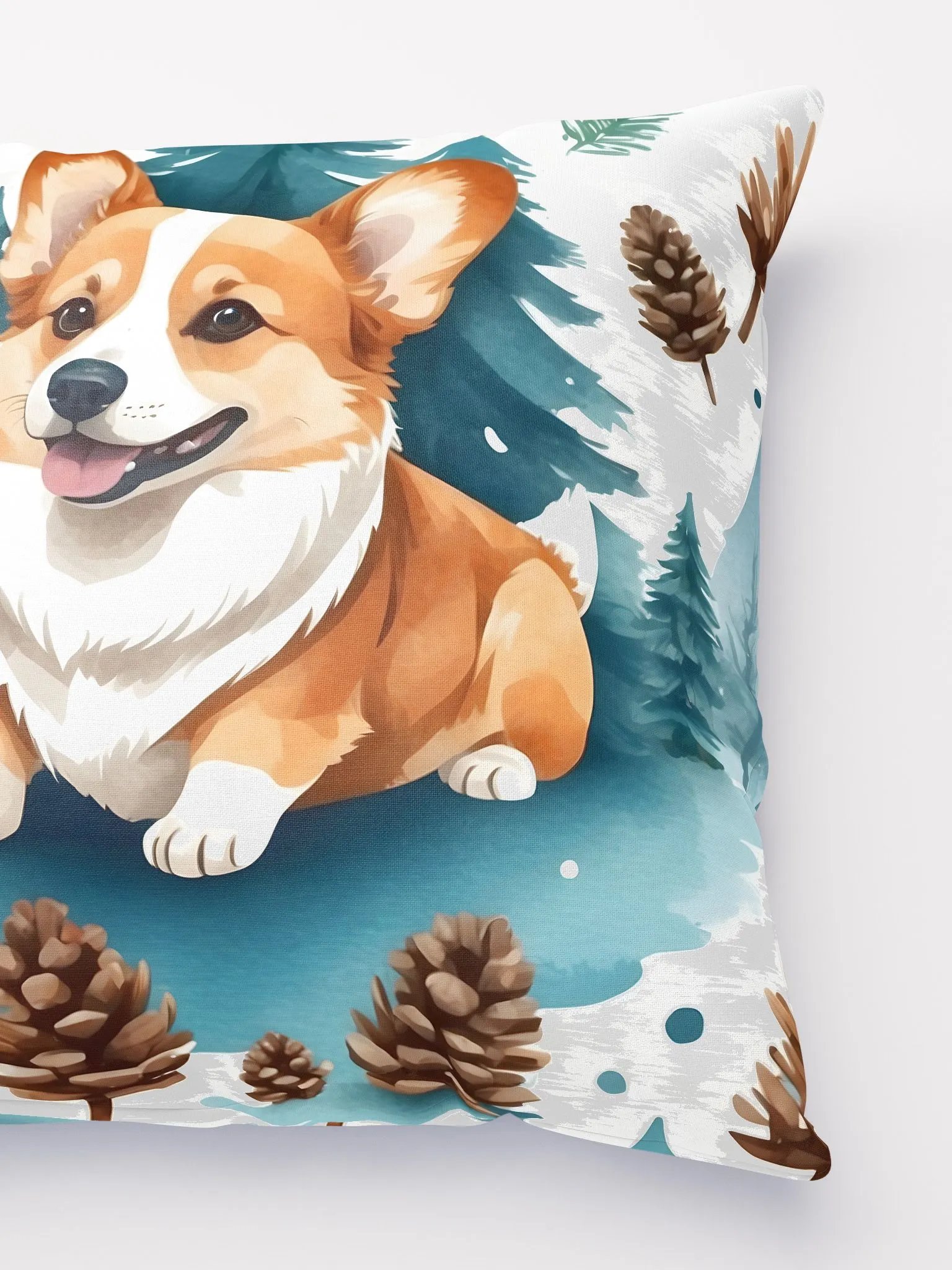 Corgi in a Wintry Forest product image (3)