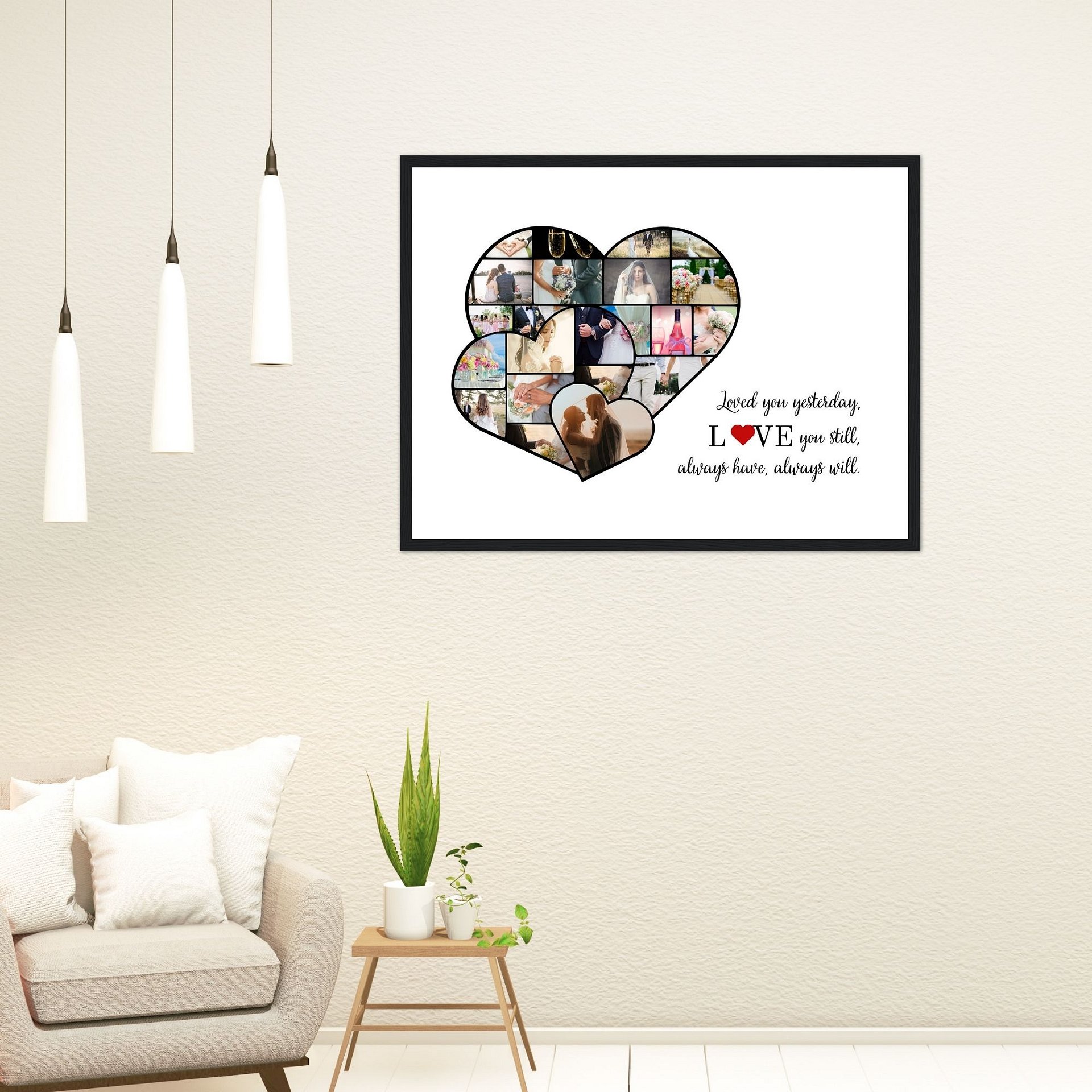 Three Hearts Photo Collage Canva Template product image (7)