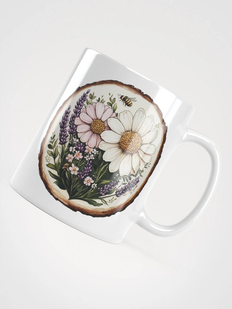 Lavender Wildflower Round Wood Art Ceramic Mug product image (4)