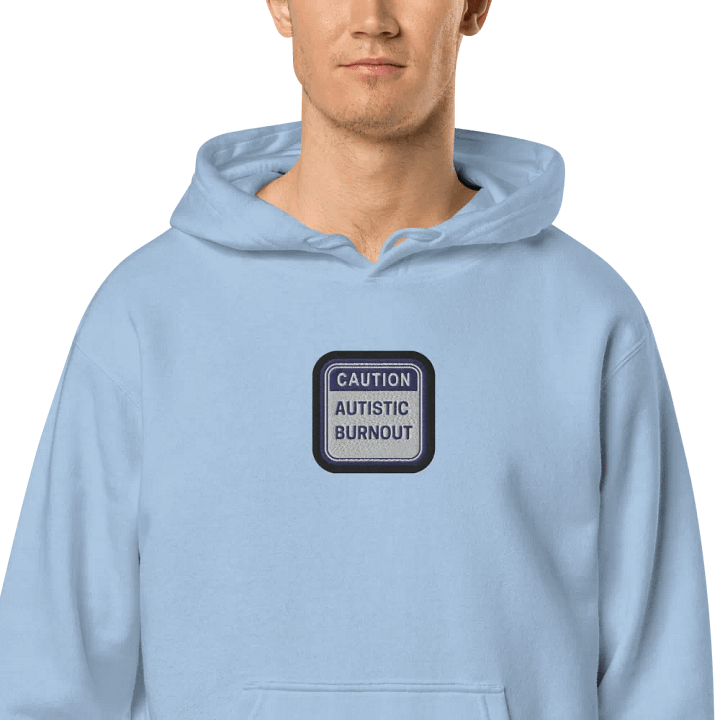 CAUTION: ASD BURNOUT embroidered pigment hoodie (navy bubble design) product image (2)