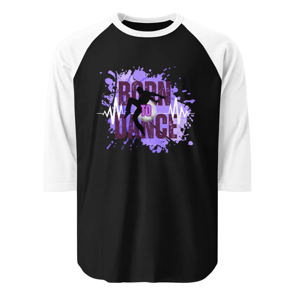 Born to Dance His Silhouette Dynamo Raglan Two Color Tee product image (1)